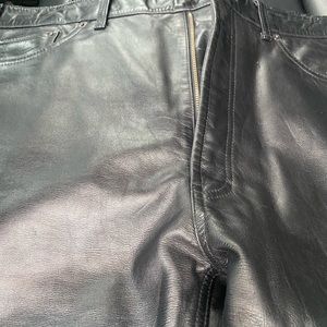 Men’s Black Leather Pants ( boot cut )